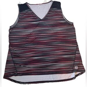 Anne Klein Red White & Blue Sleeveless Top Blouse‎  Shirt 2XL 2X Plus